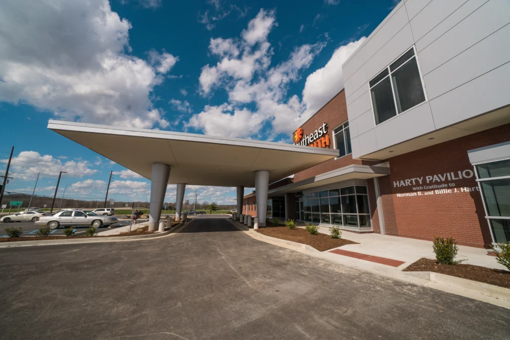 Exterior of Southeast Health Emergency Department and Behavioral Health Addition