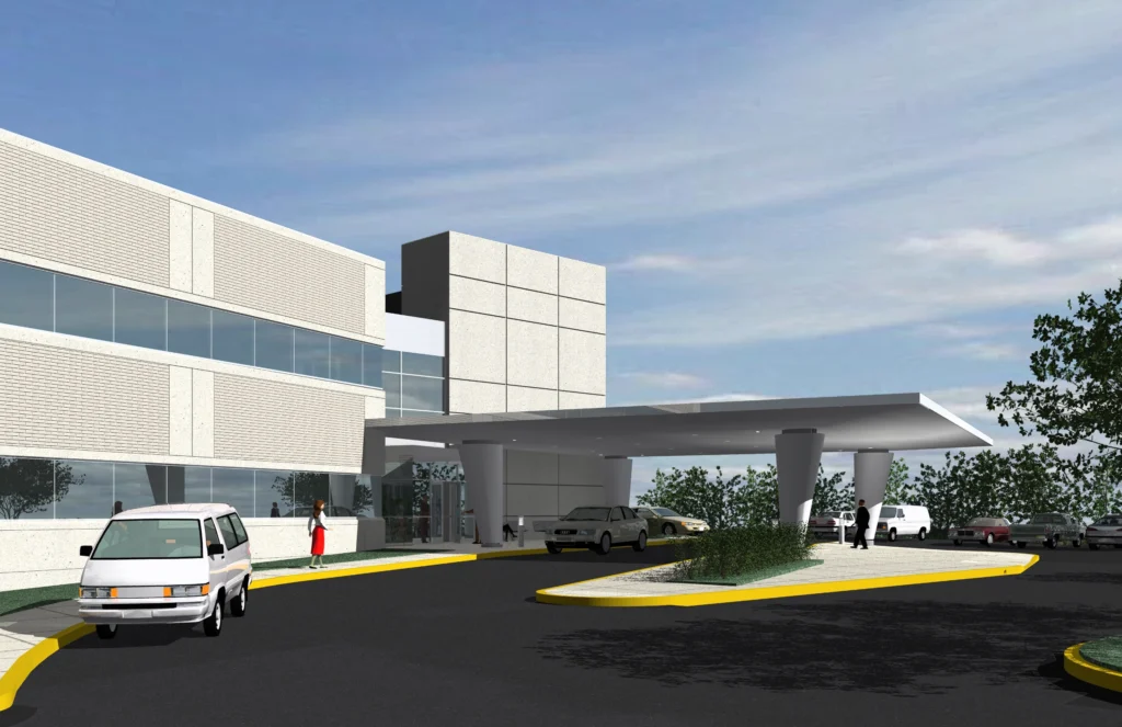 Exterior rendering of west campus of Southeast Health Regional Medical Complex